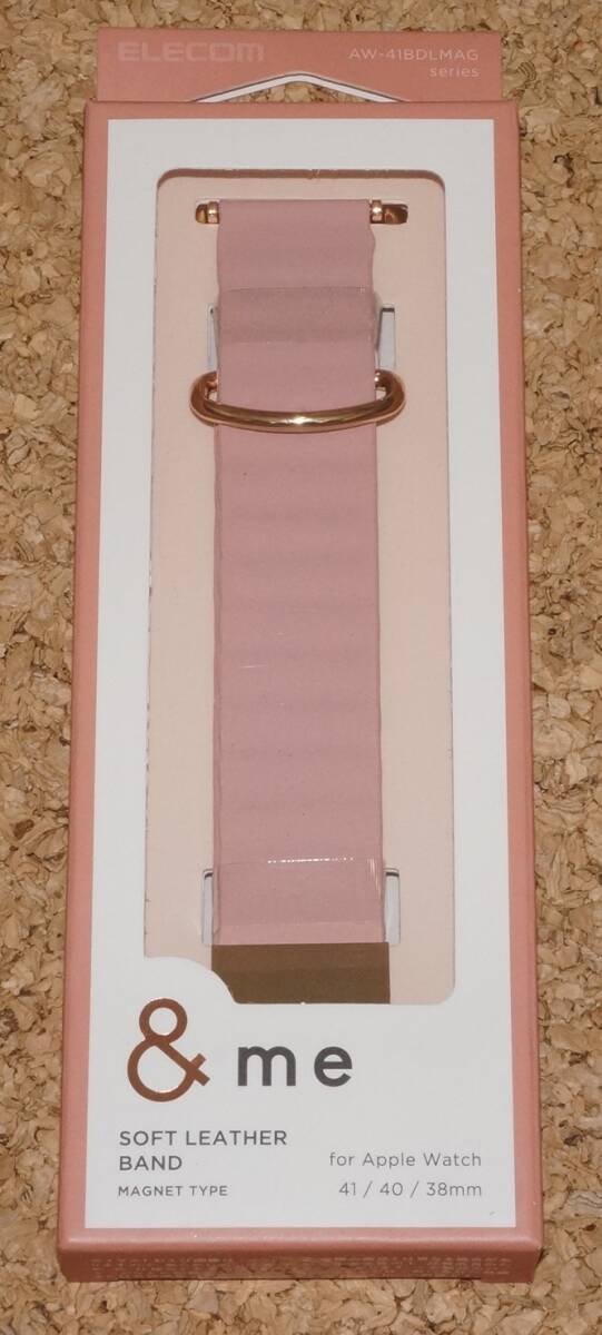 ★新品★ELECOM Apple Watch 41/40/38/42mm ソフトレザーバンド マグネットタイプ &me アッシュピンク拍卖