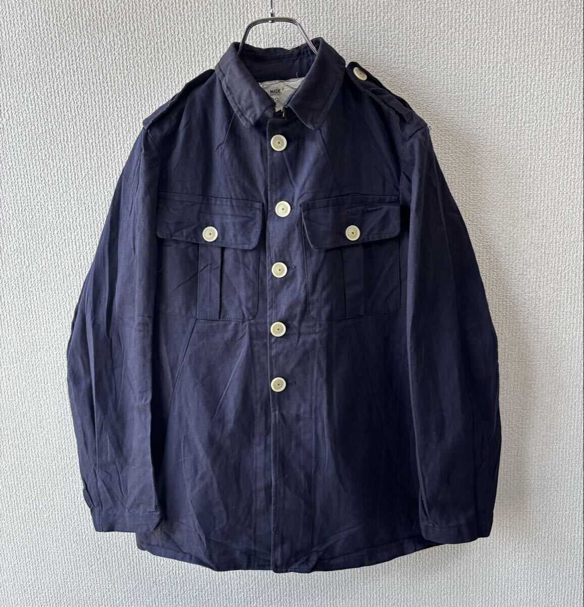 ビンテージ イギリス軍 オフィサー ジャケット ミリタリー チェンジボタン ネイビー拍卖