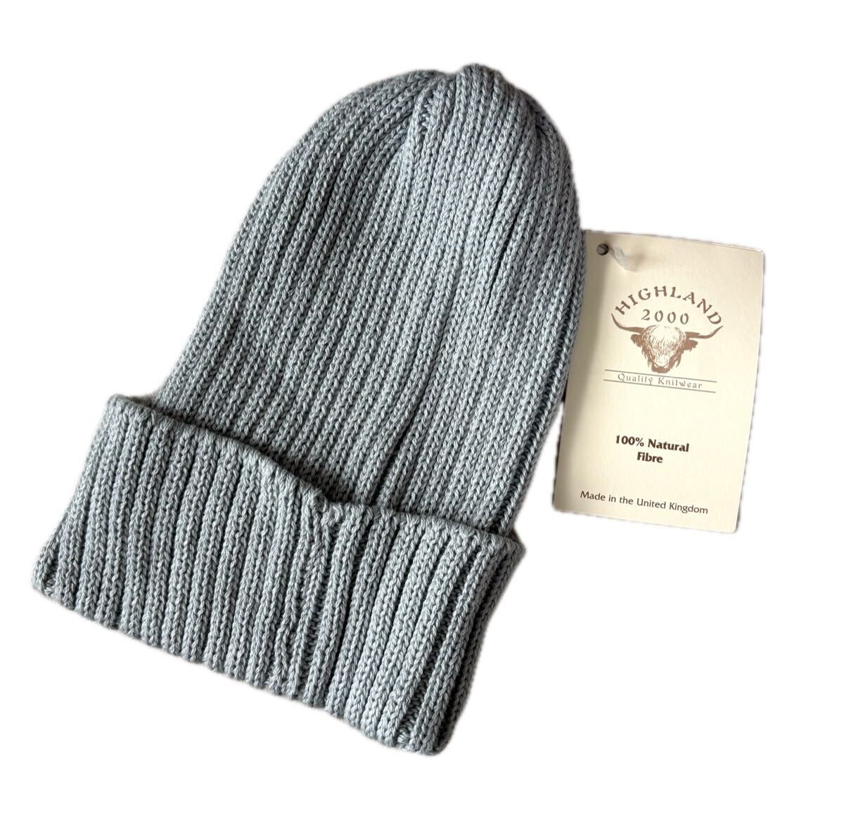 未使用 イングランド製 HIGHLAND 2000 コットン ニット キャップ ハイランド2000 ニット帽 拍卖
