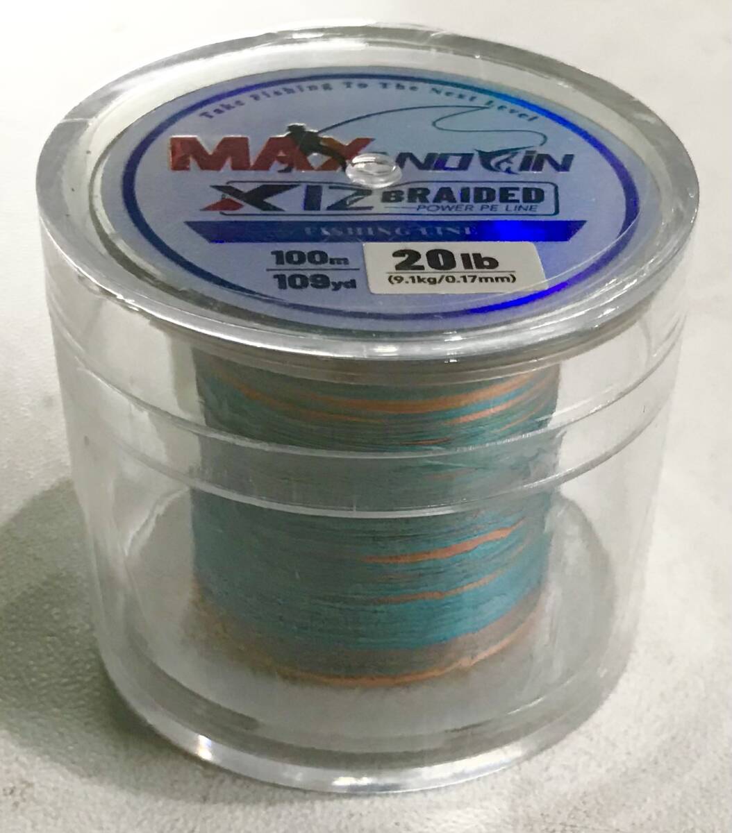 PEライン100メートル☆1号☆0.17㎜☆20ポンド☆送料無料☆新品未使用☆マルチカラー☆MAX AND IN X12 BRAIDED POWER PE LINE☆拍卖