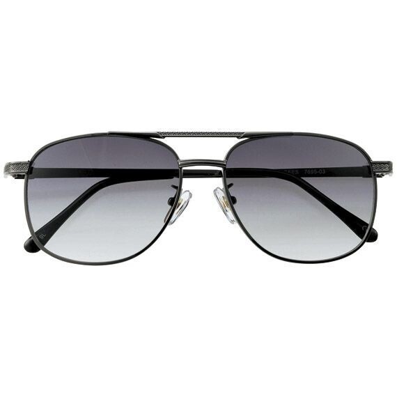 【新品/即決/送料230円】 サングラス メタル 7695-03 ガンメタル/スモークハーフ 50621-9拍卖