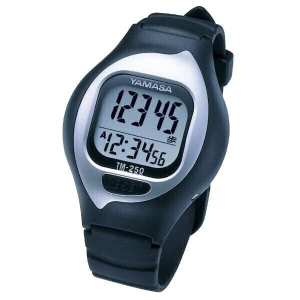 【新品・保証付/即決/送料230円】 ヤマサ 手首式 歩数計 NEWとけい万歩 TM-250 ブラック YAMASA 万歩計 健康 簡単 大画面 腕時計 50828-8拍卖