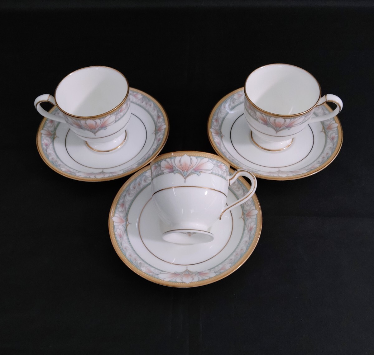 ノリタケ シャーロット アラジンランプ印 デミタスカップ&ソーサー 3客セット【中古品】xy521397拍卖