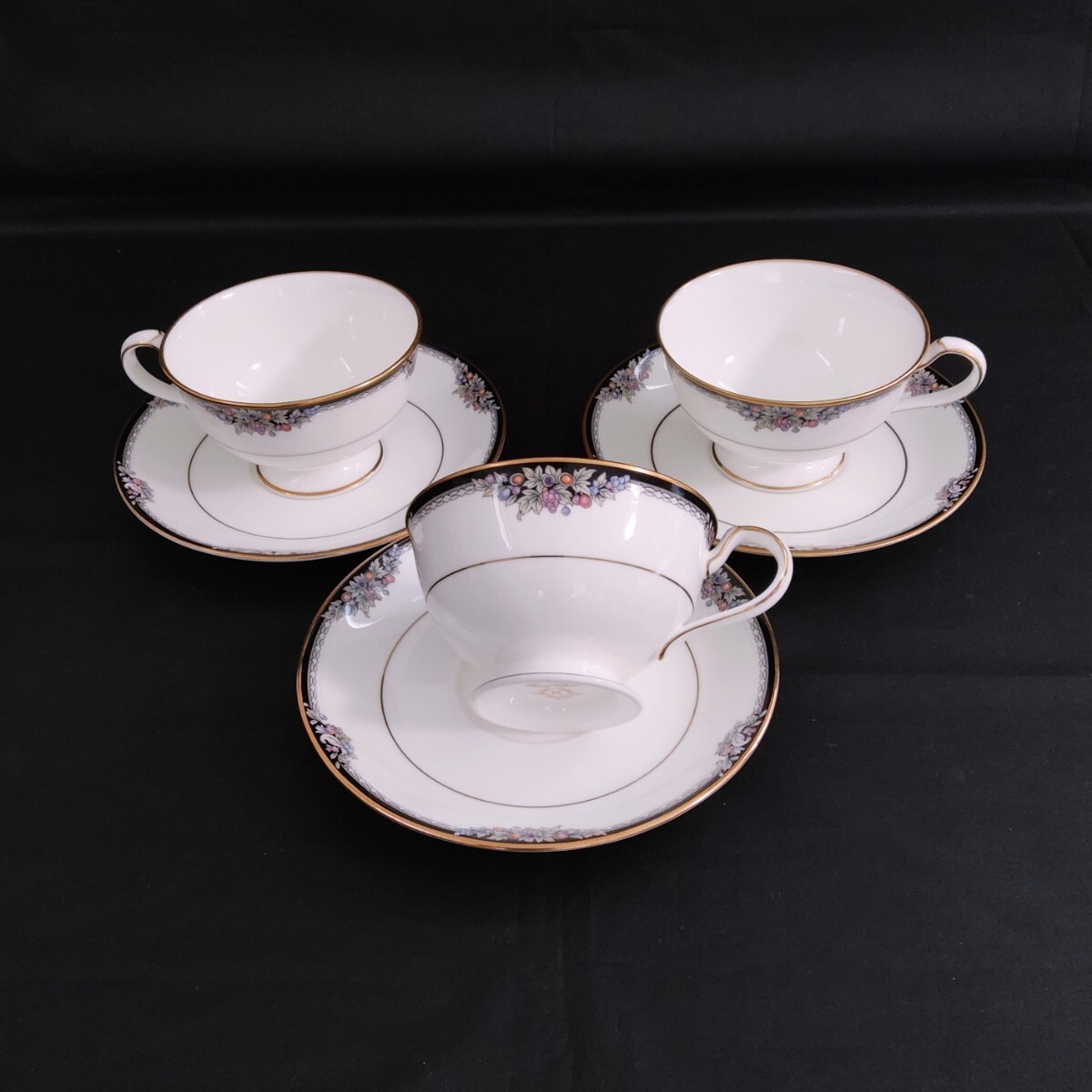 Noritake ノリタケ フィルハーモニック カップ&ソーサー 3客セット【中古品】xy521388拍卖