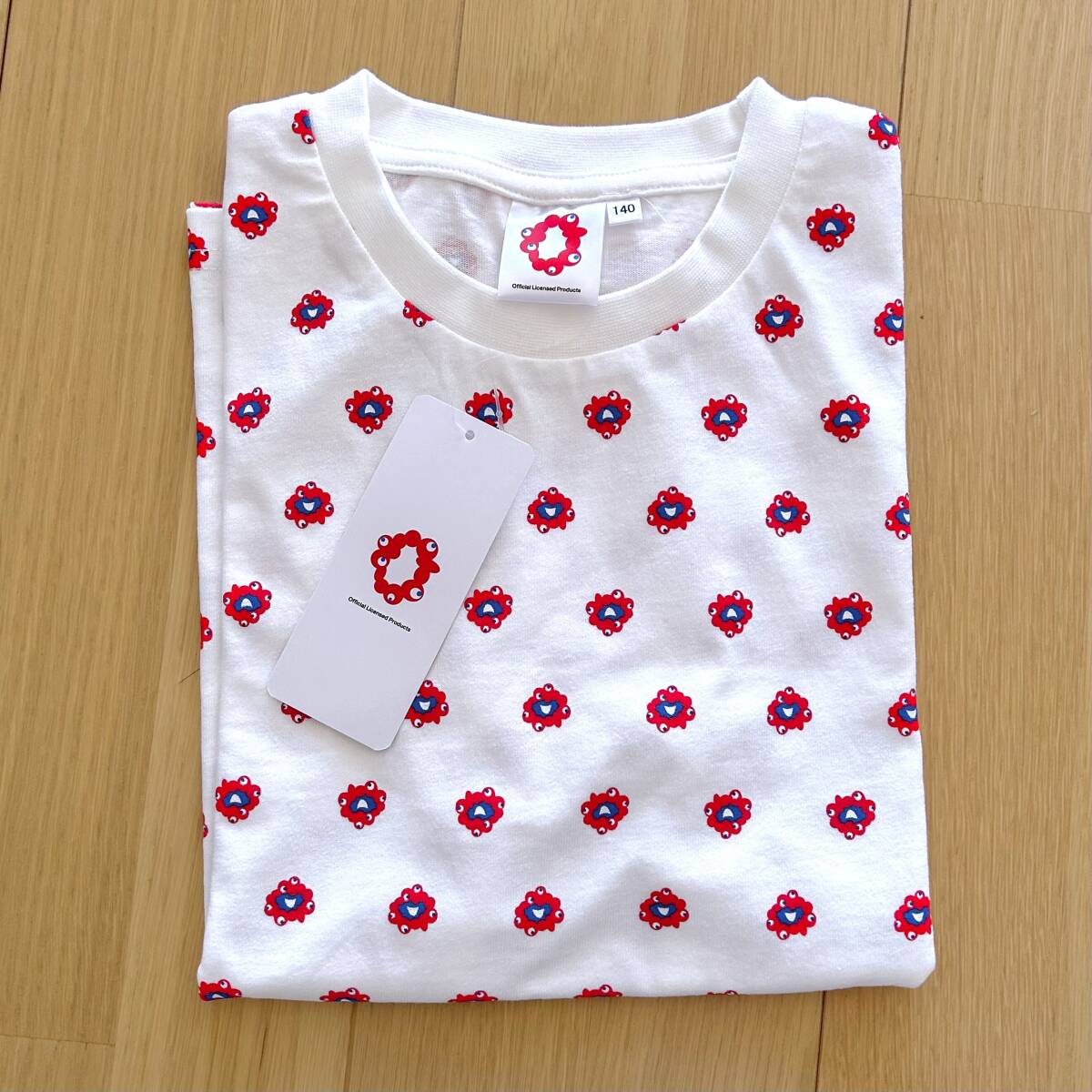 タグ付き EXPO2025 ミャクミャク キッズTシャツ 総柄プリント ホワイト オフィシャルグッズ 大阪・関西万博拍卖