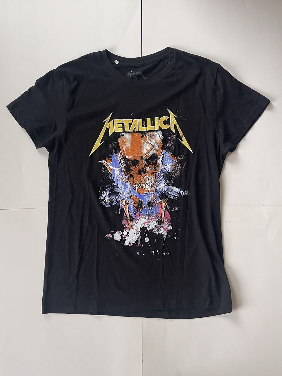 METALLICA Tシャツ 新品 Mサイズ 半袖 ブラック バンドTシャツ メタリカ 直輸入 バンT Tシャツ 拍卖