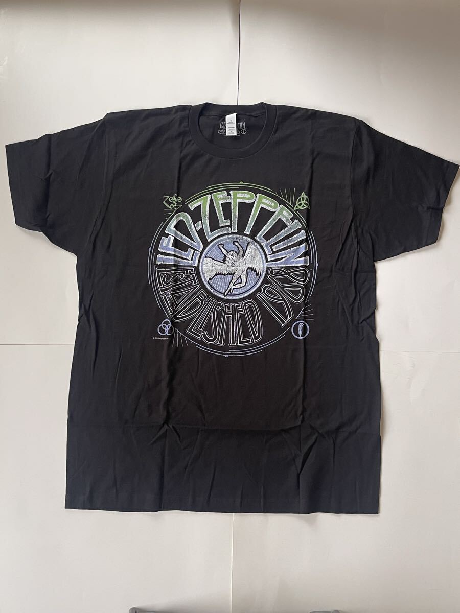 LED ZEPPELIN Tシャツ 新品 XLサイズ 半袖 ブラック バンドTシャツ レッド・ツェッペリン 直輸入 ツェッペリンバンT Tシャツ 拍卖