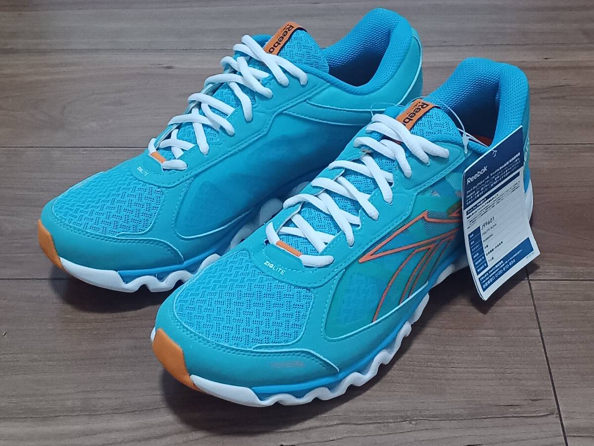Reebok ZIGLITE RUSH 27.5cm J99601 ブルー オレンジ 未使用 タグ付き 箱なし リーボック ランニング ジグライト ラッシュ拍卖