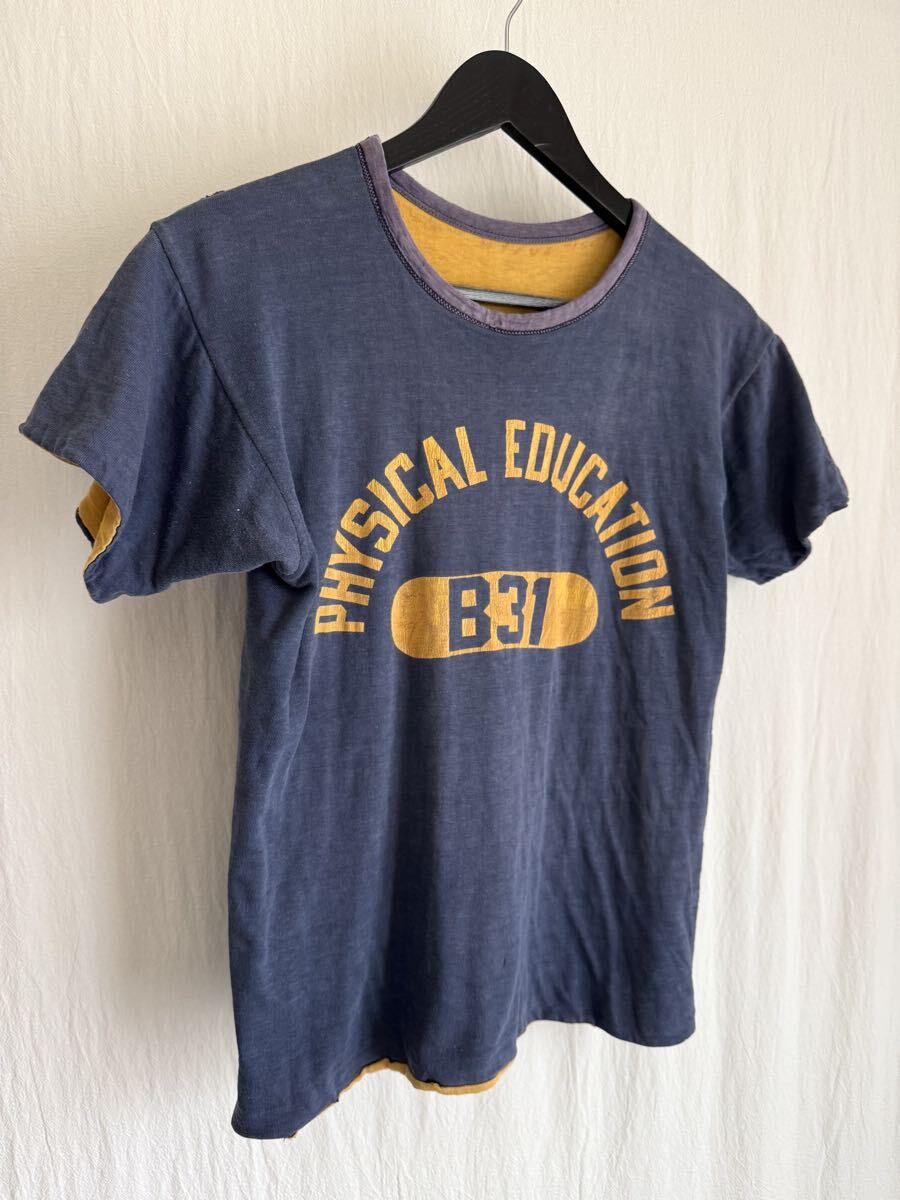 1950s~ Champion リバーシブル T-shirt USA製 チャンピオン ランタグ期 ダブルフェイス 茄子紺 ヴィンテージ拍卖