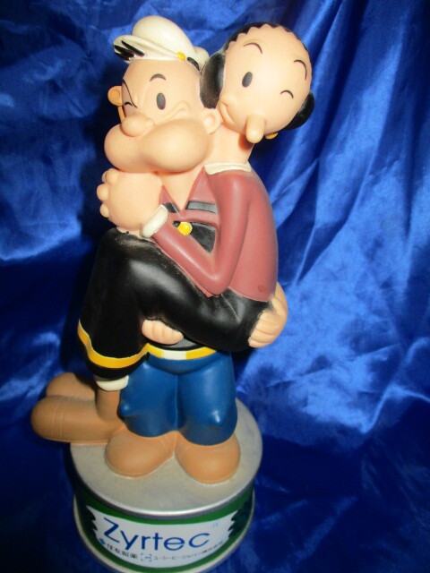 希少★入手困難/住友製薬【アメリカン人気キャラクター/ポパイ・オリーブ】ソフビ貯金箱拍卖