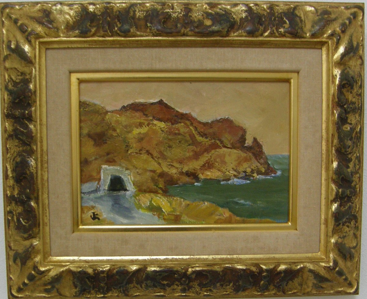 質問歓迎 服部正一郎 『上越風景』 油絵 SM 二科会 日本美術学校洋画科卒業 元日本芸術院会員 【送料無料】拍卖