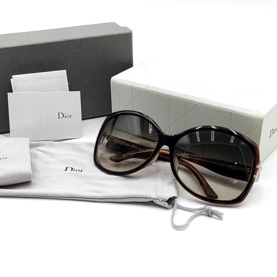 送料無料 美品 クリスチャンディオール Christian Dior サングラス グラデーションレンズ 62□14 レディース拍卖