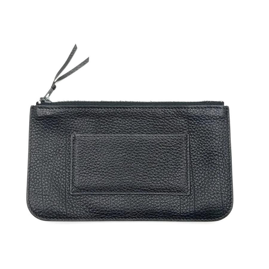 送料無料 美品 エルメス HERMES ポーチ レザー 本革 ドゴンGM付属 仏製 フランス製 黒 ブラック系 レディース拍卖