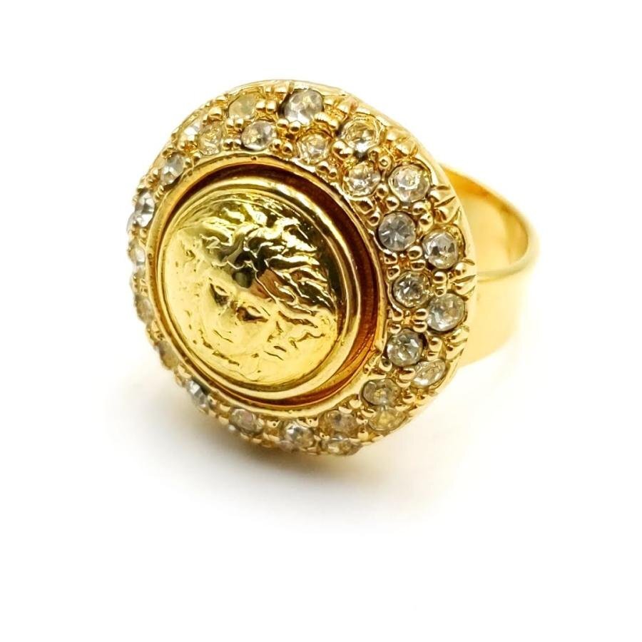 送料無料 美品 ジャンニヴェルサーチ GIANNI VERSACE 指輪 リング アクセサリー メデューサ 12号 レディース拍卖
