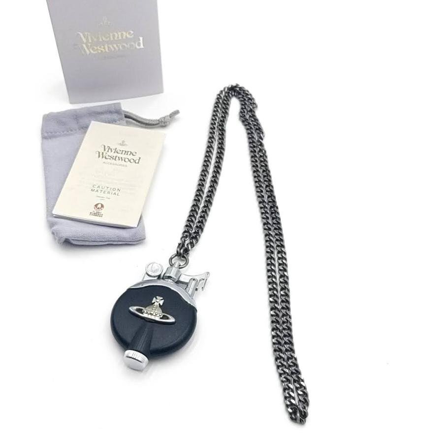 送料無料 美品 ヴィヴィアンウエストウッド Vivienne Westwood オイルライター ライターネックレス オーブ拍卖