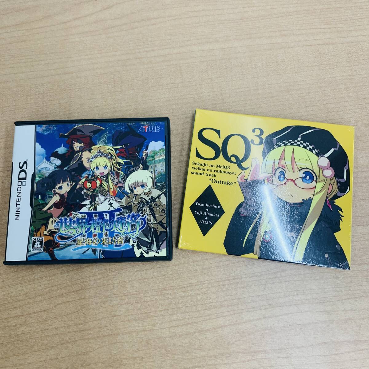 NINTENDO DS 世界樹の迷宮 Ⅲ 星海の来訪者 Sekaino MeiSQ3 sound track outtake 2点セット ※2400010539428拍卖