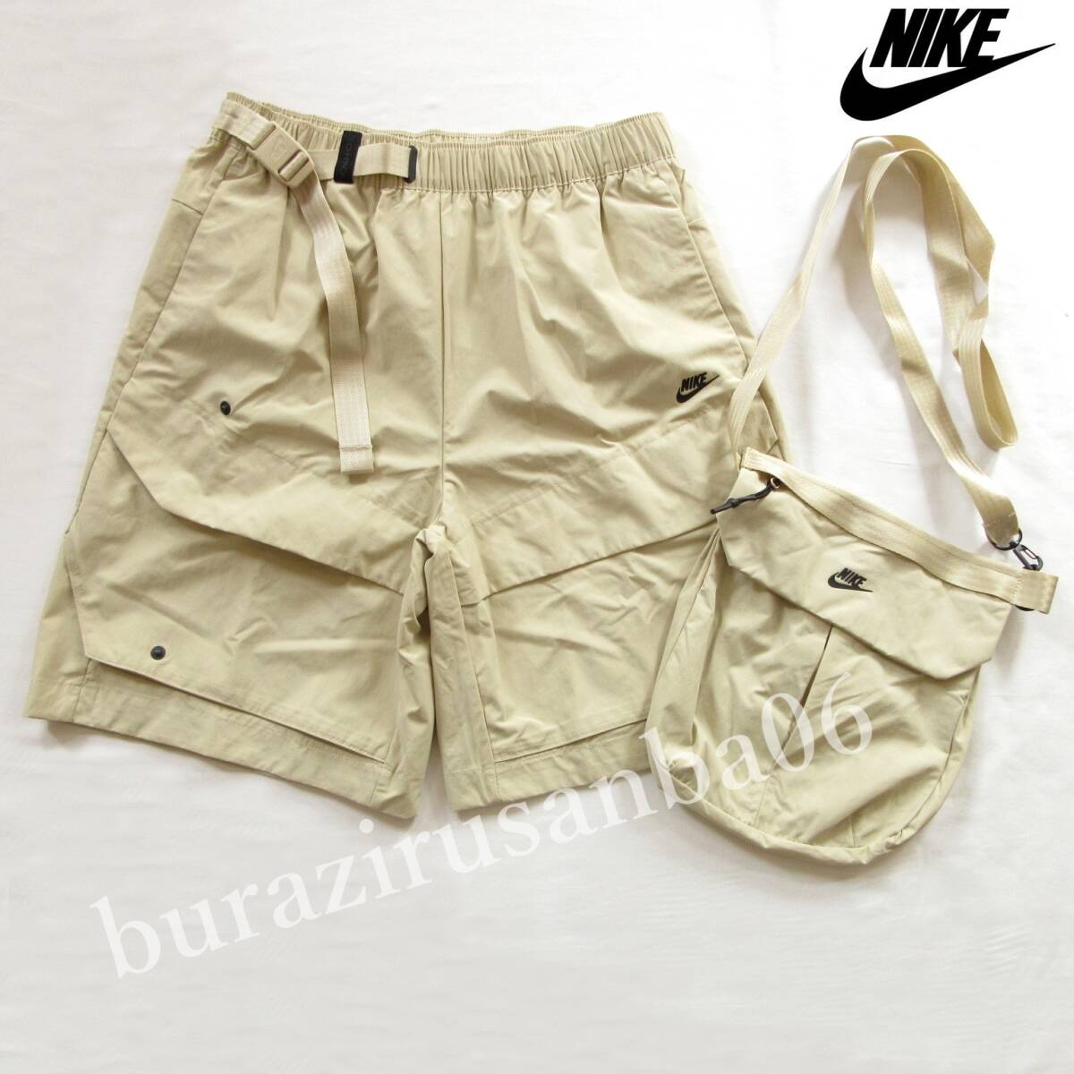 メンズ L ◆未使用 定価15,400円 ナイキ NIKE NSW テックパック カーゴ ショートパンツ ナイロン ハーフパンツ ショルダーバッグ付 DM5593拍卖
