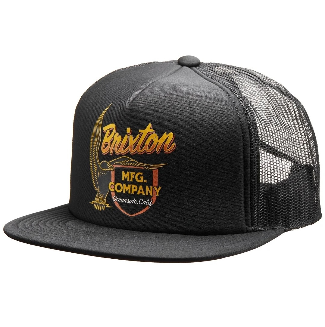 Brixton Highline Trucker Hat Cap Black キャップ拍卖