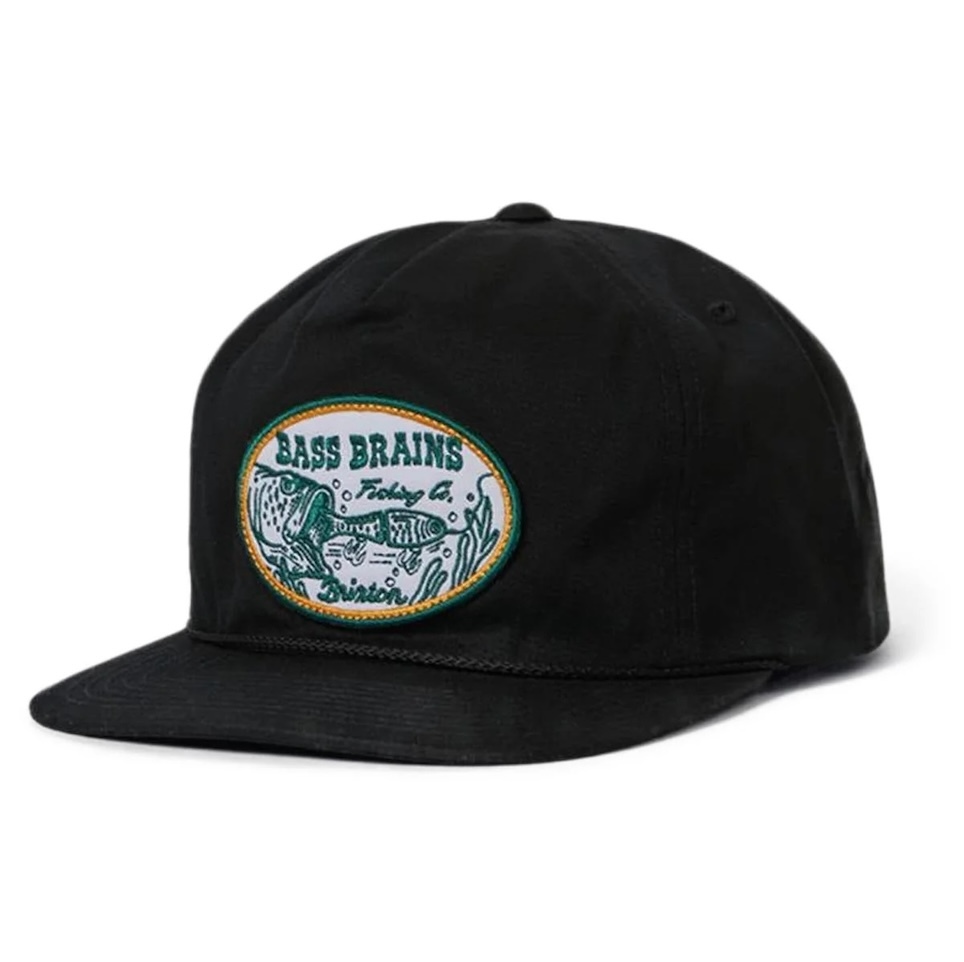 Brixton Bass Brains Swim HP Snapback Hat Cap Black キャップ拍卖