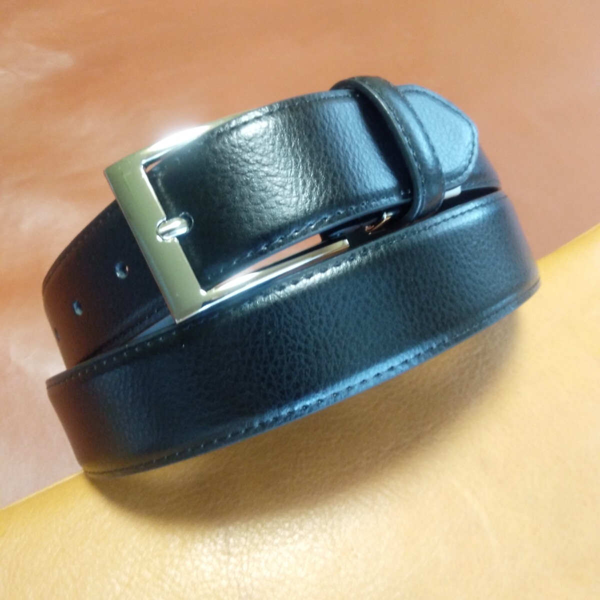 お薦め品(両面本革加工)新品牛革35㎜紳士メンズビジネスベルト拍卖