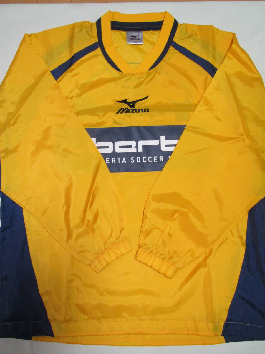 B 中古 良品 Liberta リベルタ MIZUNO ミズノ サッカースクール 150cm ウインドブレーカー ピステ イエロー 黄色 ジュニア 子供用拍卖