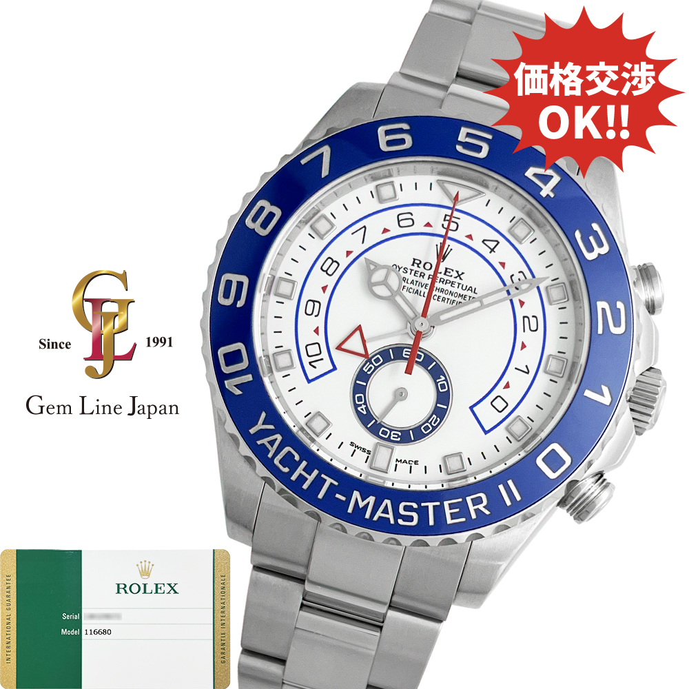 ロレックス ヨットマスターII 116680 ランダム番 ベンツ針 ギャラ付 メンズ 自動巻 時計拍卖