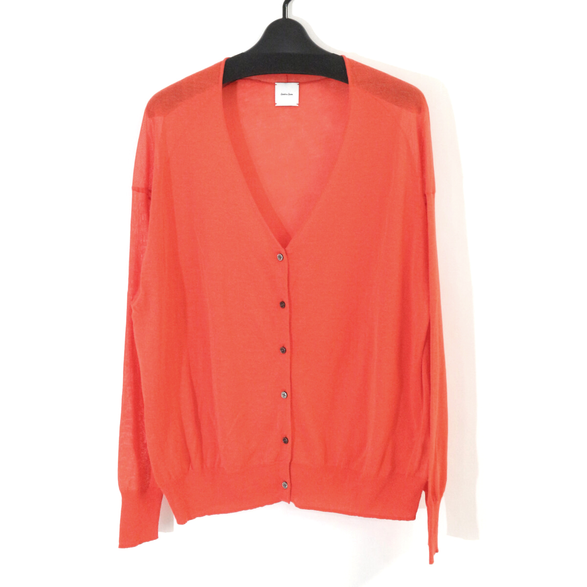 Spick & Span 定価14,300円 23SS ウォッシャブルシアーニットカーディガン 23080200911020 スピック&スパン オレンジ拍卖