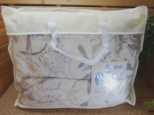 み541●ニュータイプ羽根ふとん●TOYOBO/150×210cm/シングルサイズ/花柄/羽根/マイクロファイバー/2種類わた/ふんわり/弾力/寝具/掛け布団拍卖