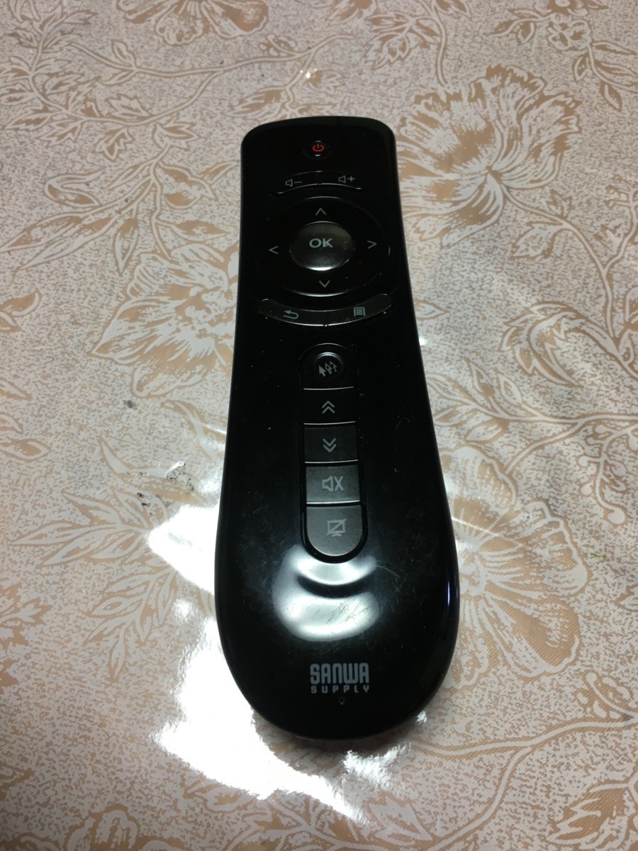 サンワサプライ 矢印キー搭載 ジャイロプレゼンテーションマウス/空中カーソル簡単操作 MA-WPR9BK 動作OK拍卖