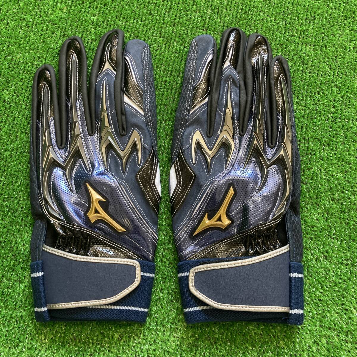 58 33%引 限定品 ミズノプロ バッティング手袋 両手 27cm ネイビー×ブラック 1EJEA52914 新品拍卖