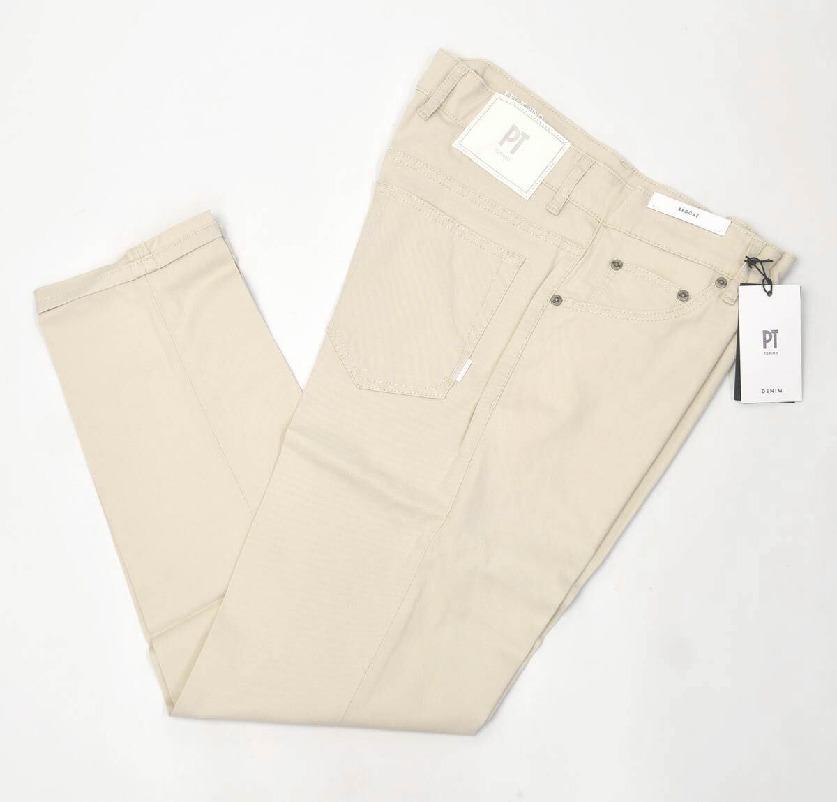 新品ピーティートリノPT TORINO5ポケットパンツ29アイボリーREGGAEコットンストレッチ拍卖