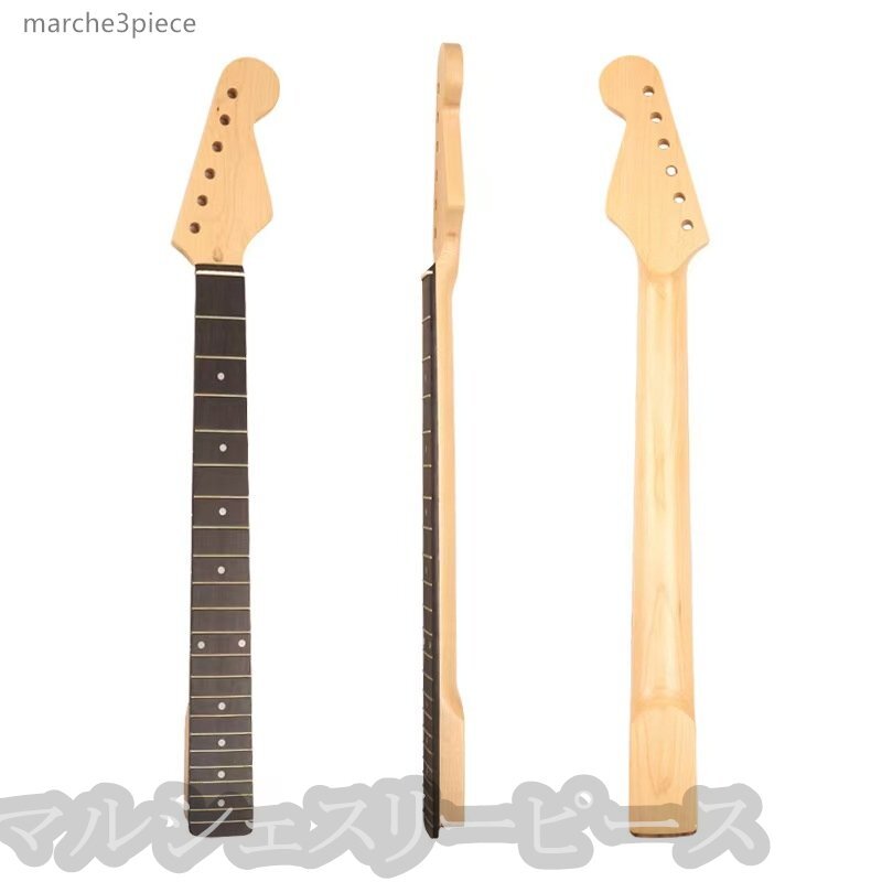 STタイプエレキギターネック ヘッド パープルハート指板 マット仕上げ22フレットネック拍卖