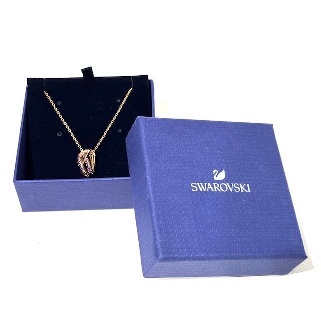 【未使用】SWAROVSKI スワロフスキー ネックレス ペンダント 563907 TwistRows ローズゴールド ロジウムローズ アクセサリー HMY拍卖