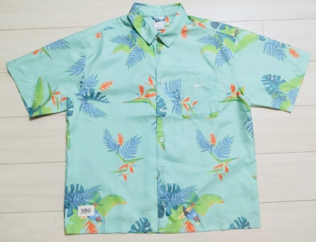 新品 黒タグ付 ナイキ NIKE 半袖シャツ DRI-FIT アロハシャツ調 xxlサイズ 2xl拍卖
