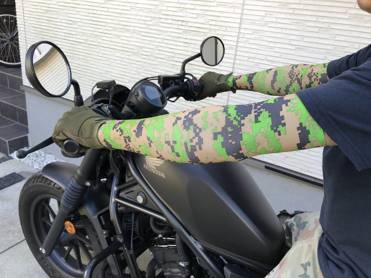 新品 送料無料 迷彩 アームカバー UVカット 日焼け 紫外線 腕保護 バイク インナー サバゲー 普段着用にも アウトドア ミリタリー 02拍卖