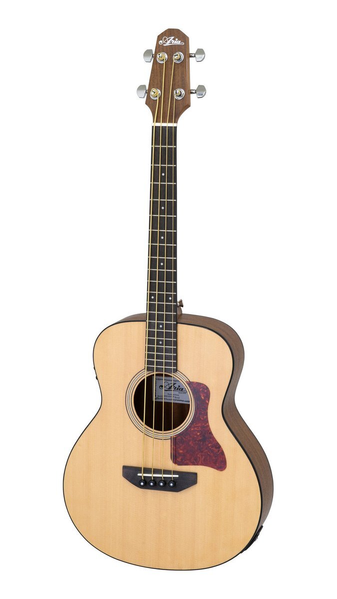 即決◆新品◆送料無料ARIA ABM-500 MTN (Natural, Matt) ピックアップ搭載 エレクトリック ミニ アコースティックベース/ギグバッグ付拍卖