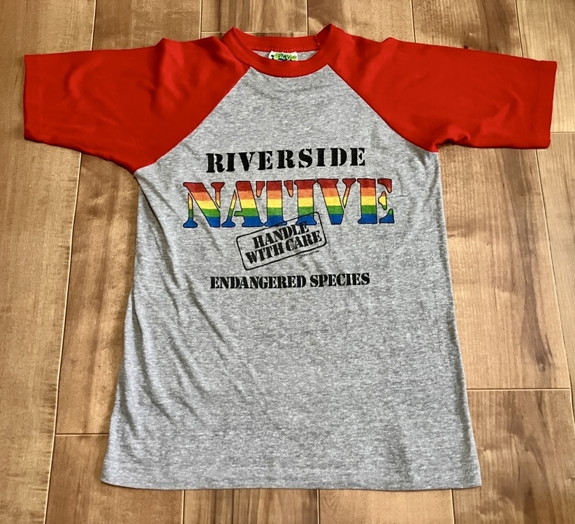 USA製 ヴィンテージ シングルステッチ ラグランTシャツ グッドデザイン80s拍卖