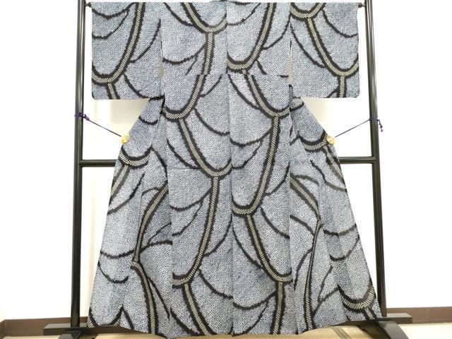 平和屋着物∴夏物 浴衣 有松鳴海絞り 流水文 綿 逸品 DAAV7279cd拍卖