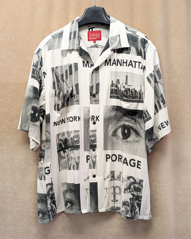 【Manhattan Portage】■美品■マンハッタンポーテージ*プリント柄開襟シャツ*Mサイズ《送料込み!》拍卖