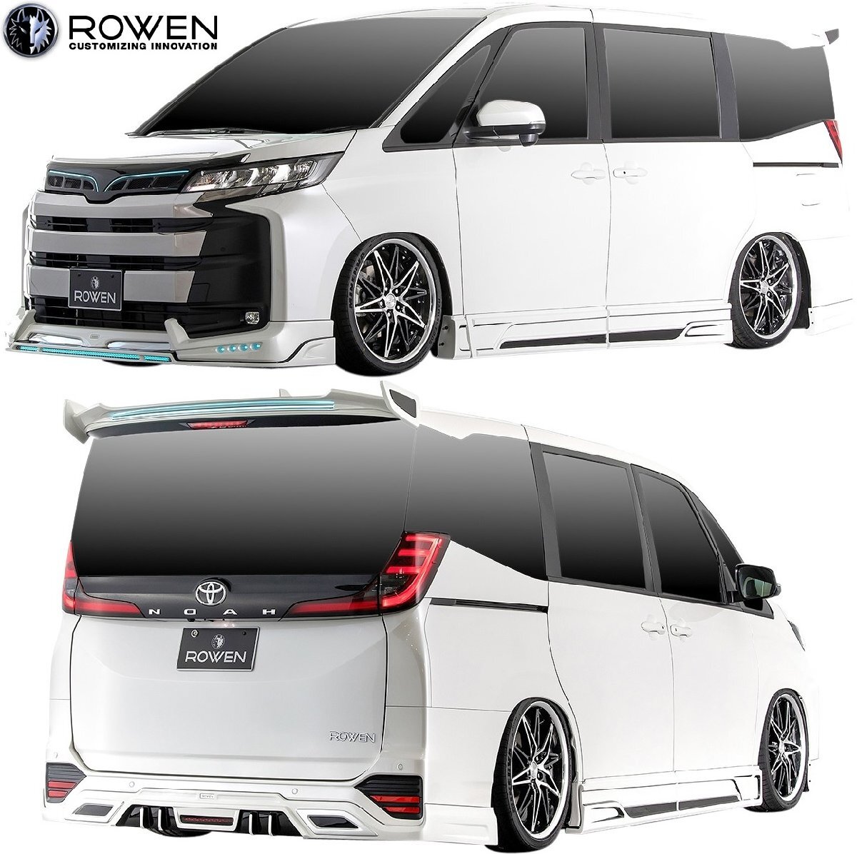 【M's】 トヨタ 90 ノア S-Z S-G グレード用 ZWR/MZRA (2022/1-) ROWEN フルエアロ 3点 // FRP ロェン ロウェン セット エアロ パーツ拍卖