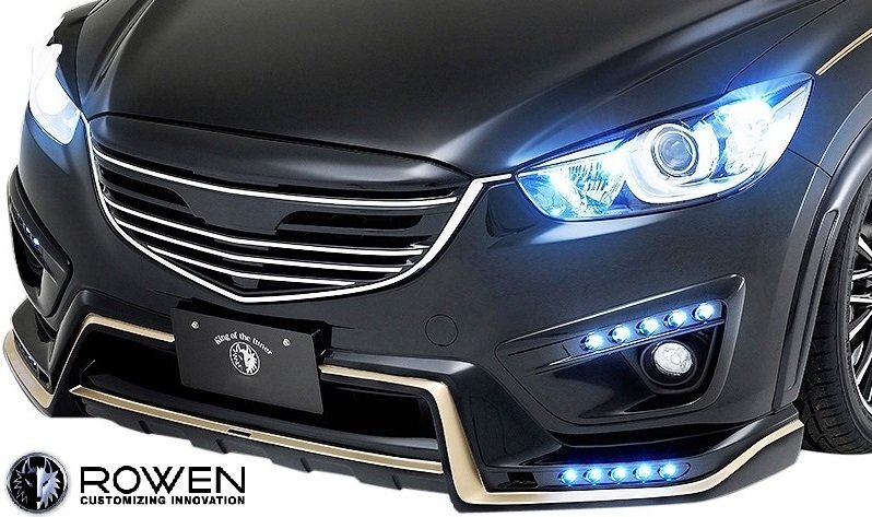 【M's】 MAZDA CX-5 前期 KE# 2012.02-2015.01 ROWEN フロントスポイラー LEDランプ付 ロェン ロウェン 狼炎 エアロ パーツ 部品 1Z001A00拍卖