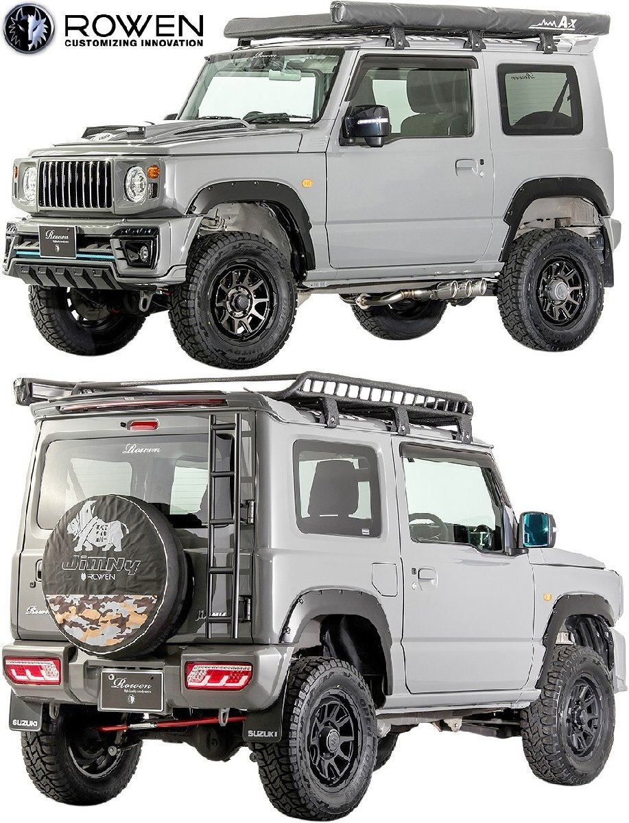 【M’s】 スズキ JB64W ジムニー (2018.7-) ROWEN エアロキット 3点 ロェン ロウェン エアロ パーツ セット 64ジムニー JB64 新型 部品拍卖