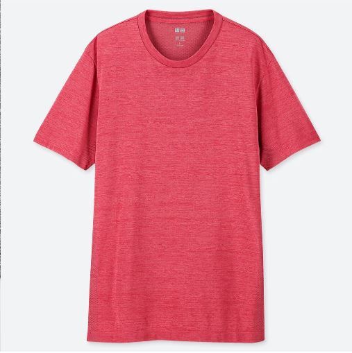 ユニクロ ドライEX Tシャツ クルーネック M ピンク マゼンタ 半袖 EX ドライ 速乾 スポーツ ジム ジョグ テニス ジョギング UNIQLO拍卖
