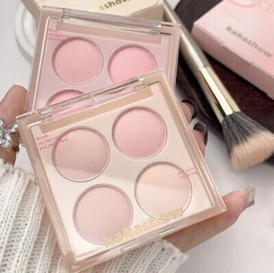 ふんわり儚げ フォギー血色 透明感 ブレンド チーク パレット シアーマット ミルキーカラー ピュア 立体感 小顔 大人可愛い 毛穴凹凸ぼかし拍卖