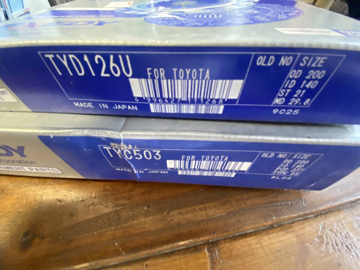 TYC503 クラッチカバー TYD126U クラッチディスク 検索 ライトエース タウンエース ハイエース 拍卖