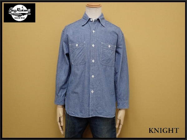 BUZZ RICKSON’S シャンブレーシャツ▼バズリクソンズ/8分袖/メンズ/24*10*4-6拍卖