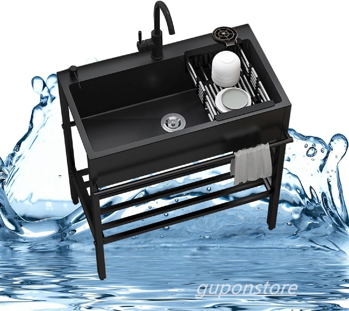 流し台 簡易流し台 ガーデンシンク 1槽洗面台 シングルボウルシンク 流し台 キッチンシンク クステンレス鋼 キッチン用流し台拍卖