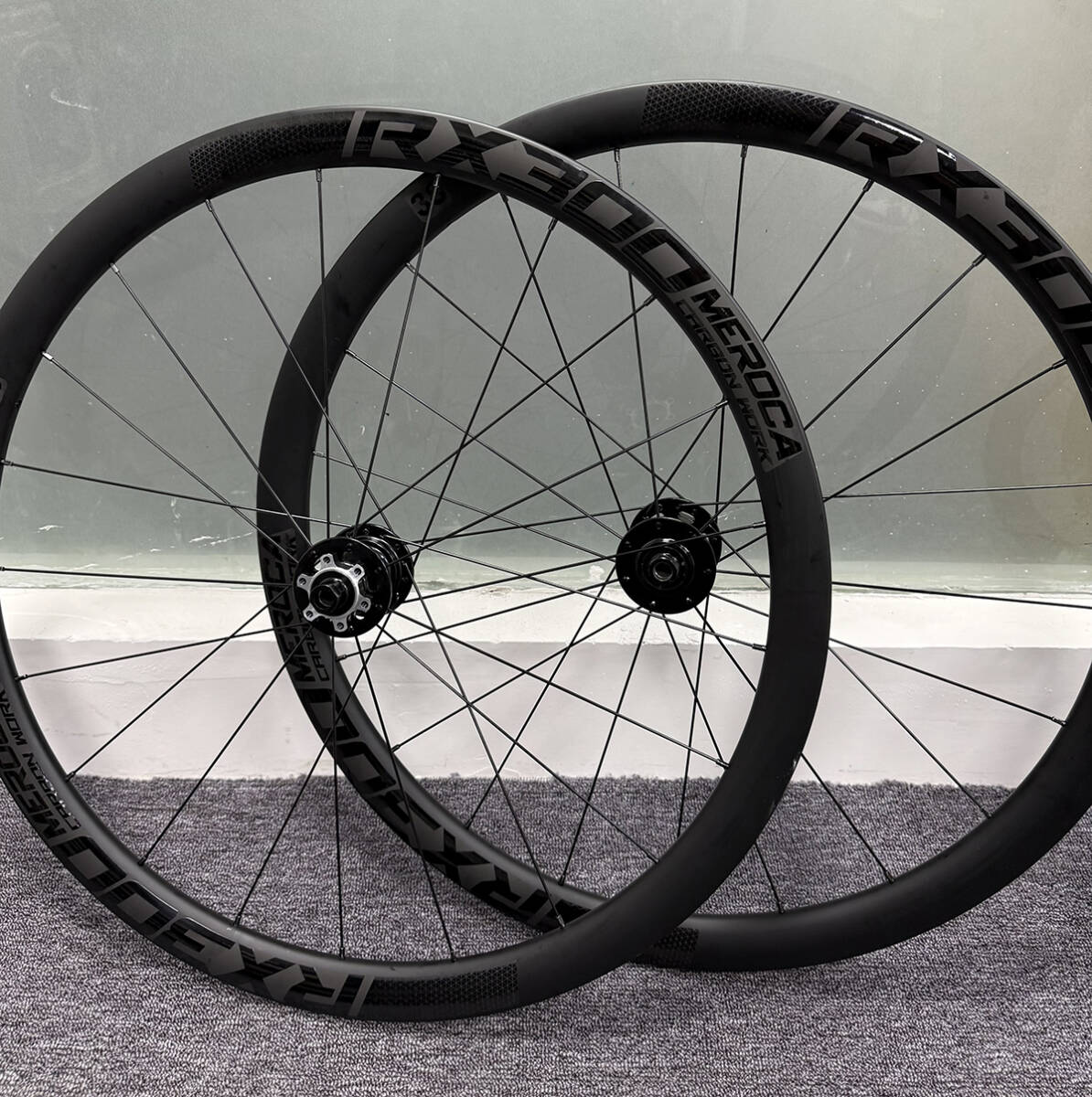 700C カーボンホイール リム高35/38/42mm MEROCA ロードバイク 自転車ホイール 完組 前後セット スルーアクスル ディスクブレーキ拍卖