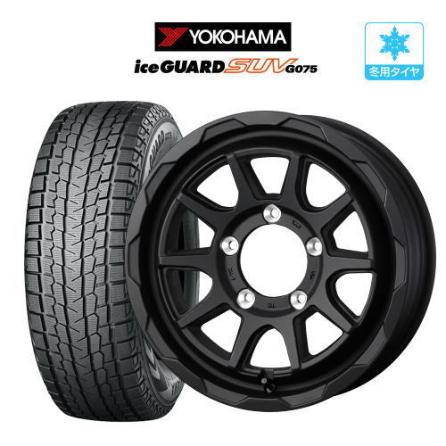 スタッドレス タイヤ ホイール 4本 5穴139 マッドヴァンス 06 YOKOHAMA アイスガード SUV (G075) 195/80R15 シエラ JB74W拍卖