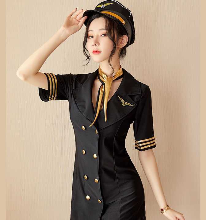 セクシー スチュワーデス CA Mサイズ コスチューム ハロウィン コスプレ衣装 X-14M拍卖